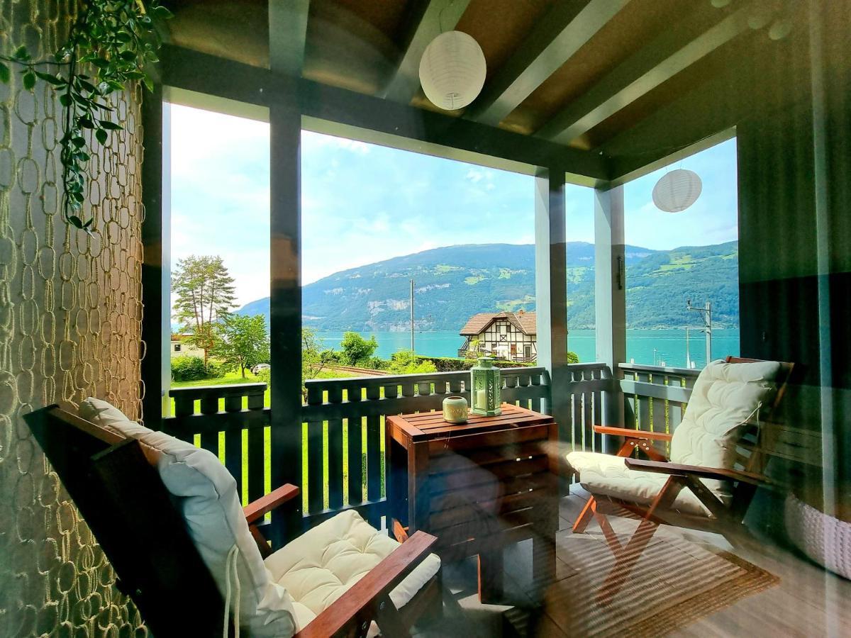 Strandhuesli Directly On Lake Thun دارليغن المظهر الخارجي الصورة